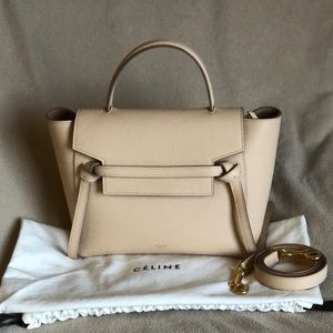 Celine Nude Micro Belt Bag Grained Leather